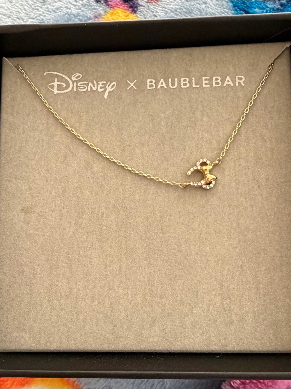 New Disney x Baublebar Necklace Gold Minnie